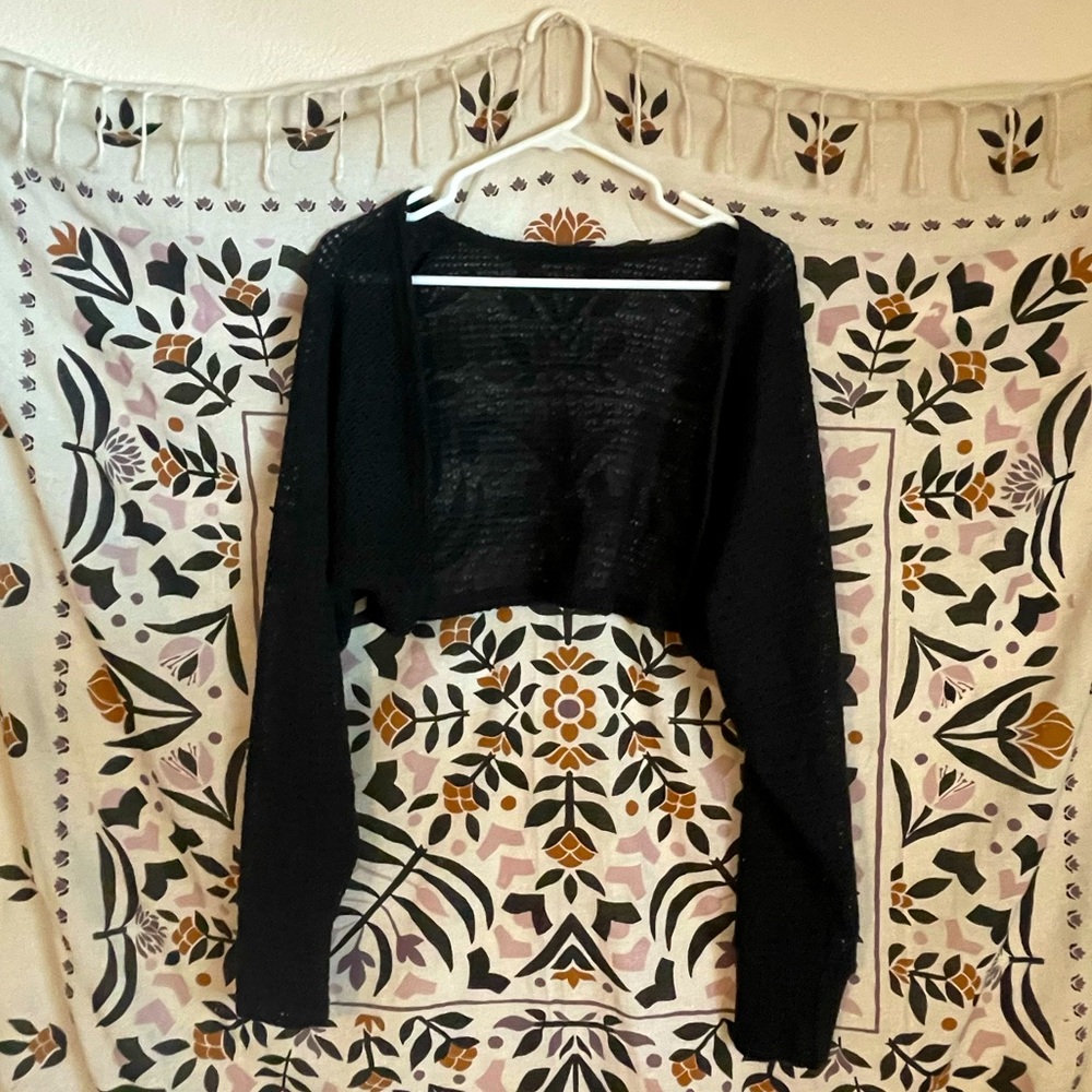 SET OF TWO Mini Cardigans SIZE XL Black & Beige